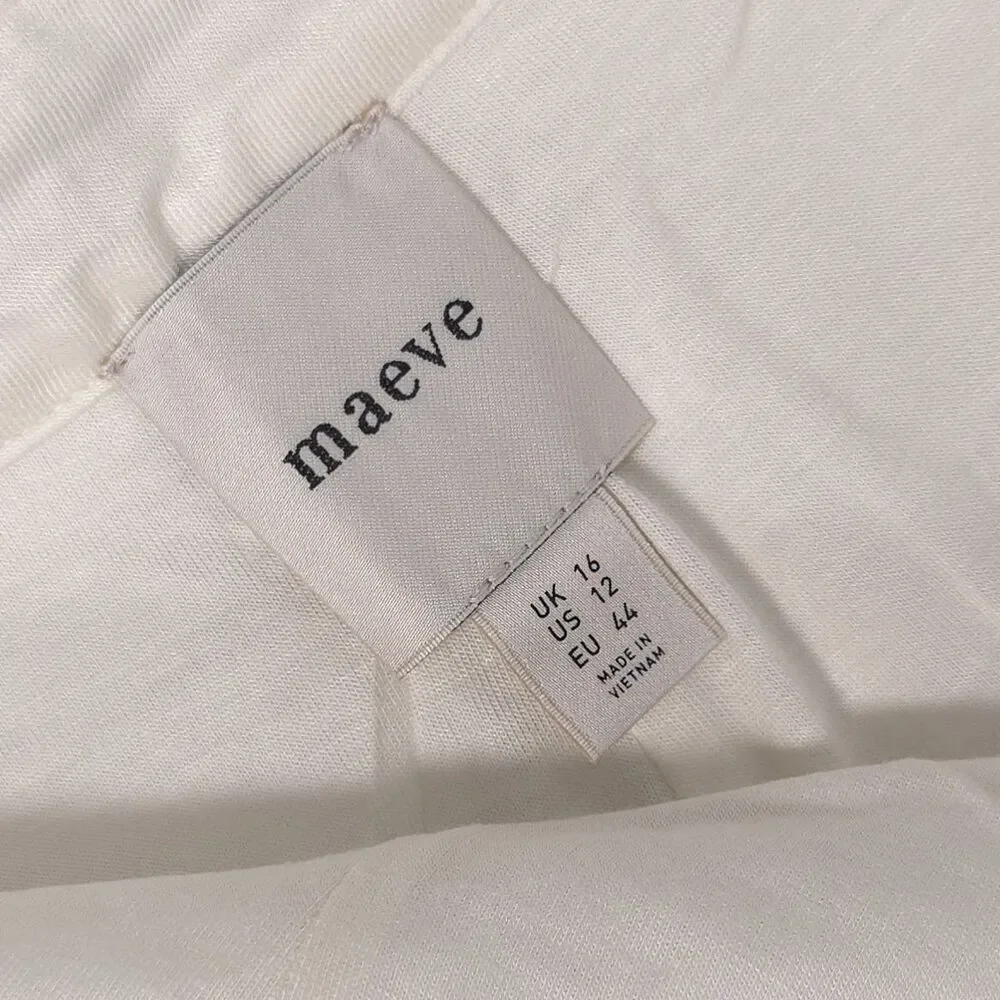 ANTHROPOLOGIE‎ MAEVE New Women’s Twofer Faux Fur Mini Skort 12 Ivory Drop Waist